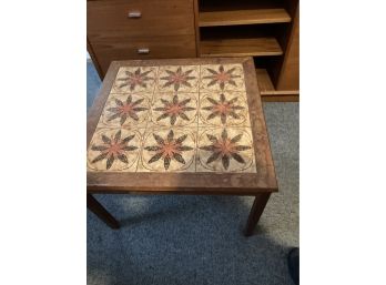 Danish Mid Modern Coffee Table With Tile Top