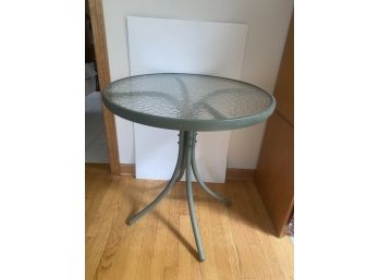Perfect Size Metal & Glass Outdoors Bistro Table