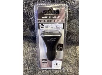 New In Box: Wireless Gear 4 USB Port Car Charger