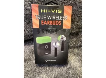 HI-Vis True Wireless Earbuds With Charging Case
