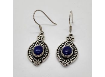 Lapis Lazuli Earrings In Sterling Silver