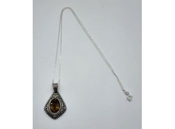 Bali, Alexite Pendant Necklace In Sterling
