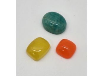Amazonite, Yellow Jade & Orange Jade