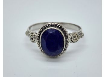 Lapis Lazuli Ring In Sterling Silver
