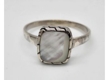Mother Of Pearl Ring In Sterling Silver