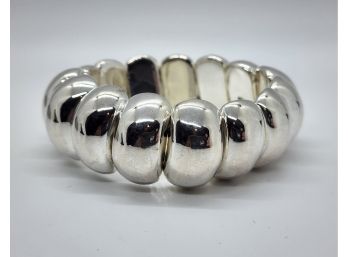 Sectional Stretch Bracelet Made In Sterling Silver