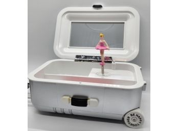 Cute Suitcase Music Jewelry Box With Dancer And Mirror