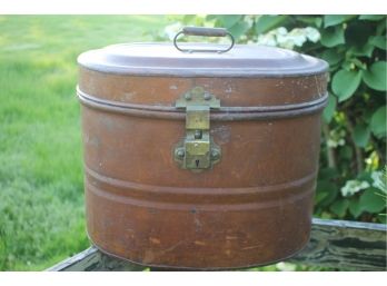Antique Copper Oval Container / Case