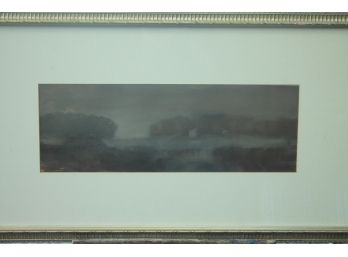 Long Dark & Moody Signed Print In A Gold Frame