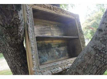 Unique Vintage Gilded Wooden Shadowbox