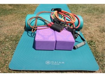 Lot Of Yoga And Exercise Equipment