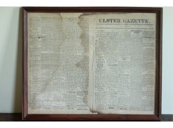 Framed Pages From The Ulster Gazette From 1810
