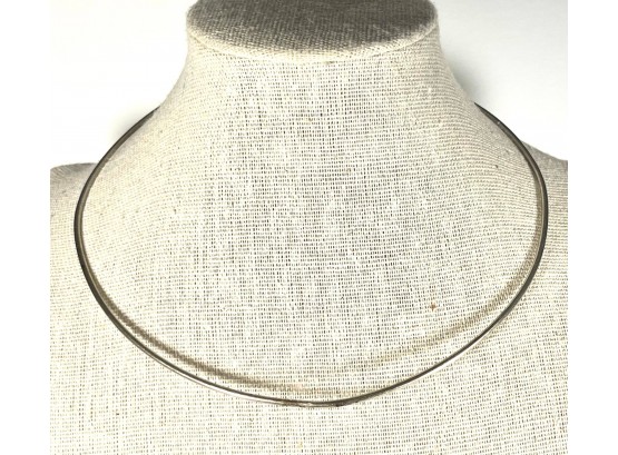 Vintage Sterling Silver Torque Necklace