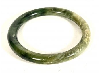 Carved Jade Stone Bangle Bracelet