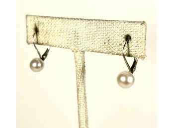 Sterling Silver Pearl Pierced Earrings