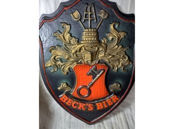 Pair Vintage Becks Bier Signs