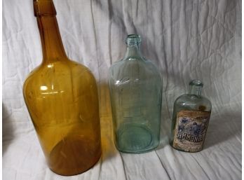 Antique Bottle Trio