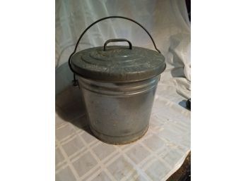 Galvanized Can W/ Cover