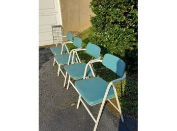 Mid Century Metal Folding Chairs