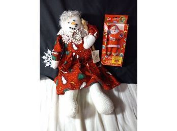 Snowman Doll / Santa Coca Cola