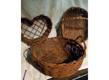 Trio Of Vintage Baskets