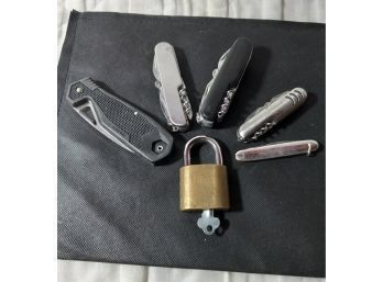 Pocket Knives & Pad Lock