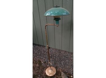 Vintage Brass / Enamel Standing Lamp
