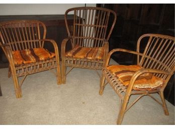 Lot Of 5 Rattan Chairs