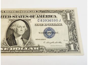 1935 Blue Seal Silver Certificate $1 Dollar Bill