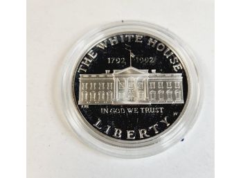 1992 US Mint White House 200th Anniversary Coin Proof Silver With Box And COA