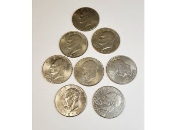 8 Eisenhower Dollars ( (2)71,72,(2)74,(3)76)