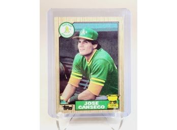 Jose Canseco 1987 Topps #620  Rookie Card Oakland Athletics Baseball