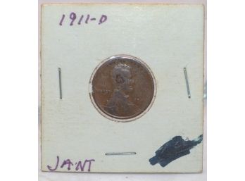 1911D Denver Wheat Penny
