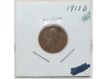 1917D Lincoln Wheat Bronze Penny