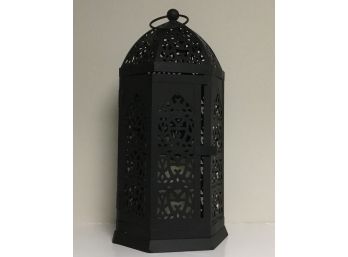 Black Punch Tin, Metal Lantern Style Hanging Birdcage, Lantern
