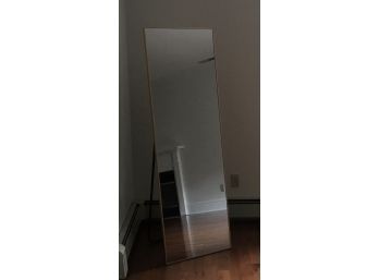 Brass Trimmed Metal Full Size Standing Mirror