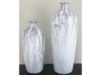 PR. Marble, Glass Contemporary Vases, Urns