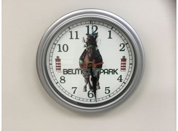 Belmont Park Equestrian Hanging Battery Operated Clock
