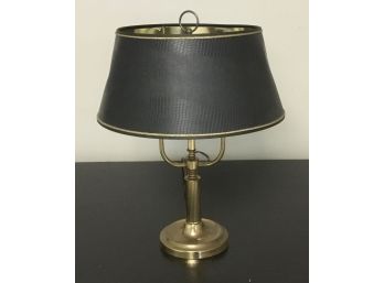 Vintage Brass Lamp, Gold Gilded Shade