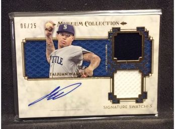 2014 Topps Museum Collection Signature Swatches Taijuan Walker Autograph/Dual Jersey 06/25