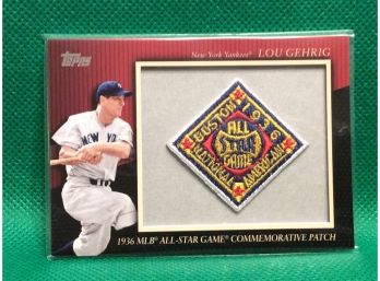 2010 Topps Lou Gehrig 1936 MLB All Star Game Commemorative Patch
