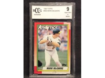 1990 Topps Mark McGwire BCCG Graded 9