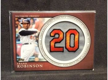 2012 Topps Frank Robinson Commemorative Retired  Number Patch Card