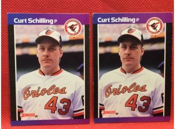 (2) 1989 Donruss Curt Schilling Rookie Cards