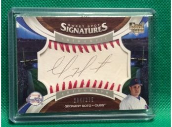 2006 Upper Deck Sweet Spot Signatures Geovany Soto Autograph Rookie Card 204/275