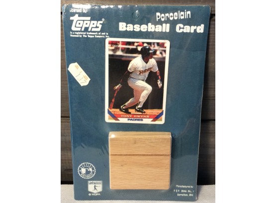 1993 Topps Tony Gwynn Porcelain Card With Stand - Sealed