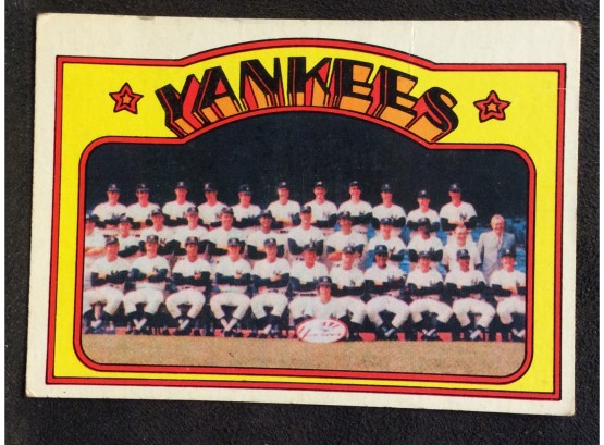 1972 Topps New York Yankees Team Card