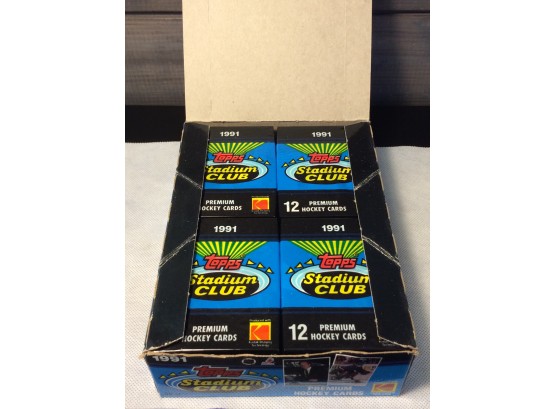 1991 Topps Stadium Club Hockey Wax Box - Sealed Packs