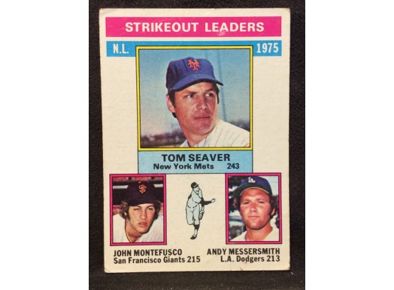 1976 Topps Strikeout Leaders Tom Seaver