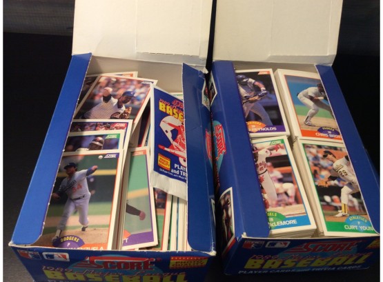 2 Boxes Filled With 1989 Score Baseball Cards
